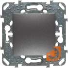 Механизм одноклавишной кнопки 10АХ, безвинтовые клеммы, графит, Unica, пр-во Schneider Electric (MGU5.206.12ZD)