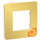 Рамка 1 пост, золото/бежевый, Unica NEW Studio, пр-во Schneider Electric (NU280260)