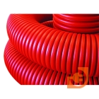 Труба гофрированная гибкая двустенная, ПНД, цвет красный, диаметр 110 мм с протяжкой, 50 м, серия Octopus, пр-во DKC (121911 (Бухта))