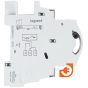 Дополнительный переключающий контакт для автоматического выключателя (АВДТ, ВДТ) Н.З. + Н.О, 6А-240В, пр-во Legrand (406258) - Вид слева