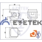 Держатель пластиковый круглого проводника 6-8 мм, высота 16 мм, белый, пр-во Ezetek (91007) - 