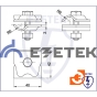 Зажим соединительный круглого проводника 8-10 мм, оцинкованная сталь, пр-во Ezetek (91071) - 