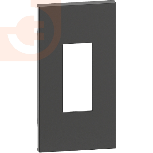 Лицевая панель для розеток 1хRJ-11, 1хRJ-45, RCA и акустических, 2 модуля, цвет черный, серия Living Now, пр-во BTicino (KG07M2)