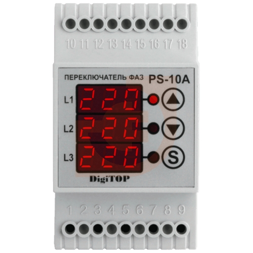 реле digitop vp-3f63a. реле напряжения трехфазное 63а. переключатель фаз автоматический (f&f ) pf-451-1/ 63a. переключатель фаз автоматический трехфазный. реле напряжения vp-3f63a.