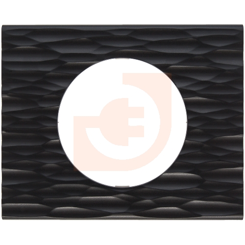 Рамка 1 пост, материал corian черный рифленый, серия Celiane, пр-во Legrand (069021)