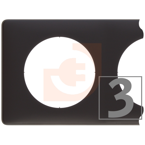 Рамка 3 поста, цвет черная перкаль, серия Celiane, пр-во Legrand (066743)