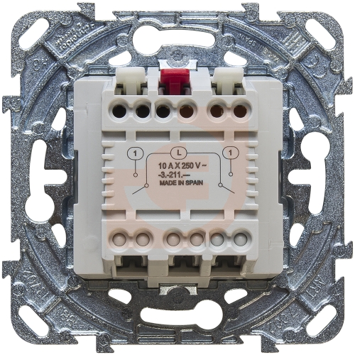 Подключение двойного выключателя schneider electric Механизм двухклавишного выключателя 10АХ, безвинтовые клеммы, графит, Unica, пр-