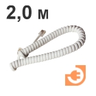 Коммутационный шнур витой для подключения трубки 2 метра, белый, Rexant (18-2021)