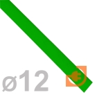 Термоусаживаемая трубка 12/6мм, полиолефин, не горючая, усаживание в 2 раза, длина 1м, зелёный, пр-во Rexant (21-2003 / 12з (21-2003))