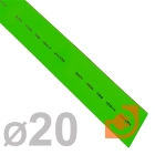 Термоусаживаемая трубка 20/10мм, полиолефин, не горючая, усаживание в 2 раза, длина 1м, зелёный, пр-во Rexant (22-0003 / 20з (22-0003))