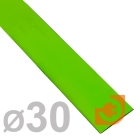 Термоусаживаемая трубка 30/15мм, полиолефин, не горючая, усаживание в 2 раза, длина 1м, зелёный, пр-во Rexant (23-0003 / 30з (23-0003))