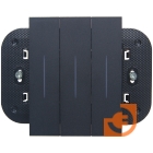 Комплект трехклавишного переключателя, черный, Living Now, пр-во BTicino (кK4003Aх3+KG01х3+K4703)