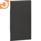 Лицевая панель для заглушки арт. K4950, 2 модуля, цвет черный, серия Living Now, пр-во BTicino (KG00M2)