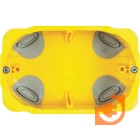 Коробка для ГКЛ, глубина 50 мм, на 1,5 места (3 модуля), с винтами, энергосберегающая, желтая, пр-во BTicino (PB503N)
