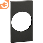 Лицевая панель для розетки 2К+З, 2 модуля, цвет черный, серия Living Now, пр-во BTicino (KG04)
