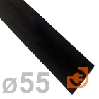 Термоусаживаемая клеевая трубка 55/16мм, полиолефин, усаживание в 3 раза, длина 1м, чёрный, пр-во Rexant (55ч (26-0055))