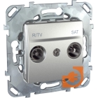 Механизм R-TV-SAT розетки, подключение "звезда", алюминий, Unica, пр-во Schneider Electric (MGU5.454.30ZD)