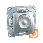 Механизм терморегулятора для систем тёплых полов с выносным термодатчиком, 10А, 230В, (датчик в комплекте), алюминий, Unica, пр-во Schneider Electric (MGU5.503.30ZD)