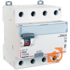 Блок дифференциальной защиты (УЗО) 4 полюса 40А, 300мА, электромеханического типа, тип AC, 10 kA, серия DX³-ID, пр-во Legrand (411723)