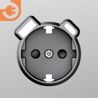 Лицевая панель для розетки 2К+З, USB A+C, со шторками, цвет сталь, серия DB (S08), пр-во Donel (DS22937)