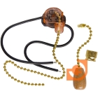 Выключатель для настенного светильника c проводом и деревянным наконечником, gold, пр-во Rexant (32-0104)