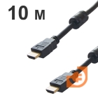 Шнур штекер HDMI - штекер HDMI GOLD с фильтром 10 метров, пр-во Rexant (17-6208)