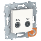 Механизм R-TV-SAT розетки, одиночная, белый, Unica NEW, пр-во Schneider Electric (NU545418)