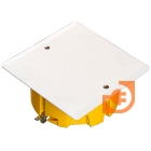 Коробка распределительная для ГКЛ ø86 мм, глубина 40 мм, с квадратной крышкой 100 х 100 мм, пр-во Legrand (к089348+089285)