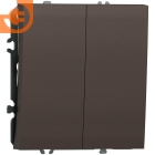 Механизм двухклавишной кнопки, мокко, серия S08, пр-во Donel (∩DB25100+DS29553)