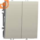 Механизм двухклавишной кнопки, шампань, серия S08, пр-во Donel (∩DB25100+DS29551)