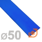 Термоусаживаемая трубка 50/25мм, полиолефин, не горючая, усаживание в 2 раза, длина 1м, синий, пр-во Rexant (25-0005 / 50с (25-0005))
