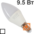 Лампа светодиодная C37, 9,5Вт, 220В, Е14, 4100К, 950Лм, свет нейтральный белый, свеча (Candle), пр-во Gauss (103101210)
