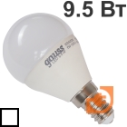 Лампа светодиодная G45, 9,5Вт, 220В, Е14, 4100K, 950Лм, свет нейтральный белый, шар (Globe), пр-во Gauss (105101210)