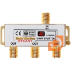 Сплиттер на 3 ТВ, F-разъемы (5-1000 MHz), Gold, пр-во Rexant (05-6102-1)