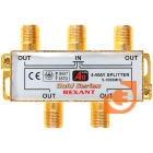 Сплиттер на 4 ТВ, F-разъемы (5-1000 MHz), Gold, пр-во Rexant (05-6103-1)