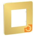 Рамка 1 пост, золото/белый, Unica NEW Studio, пр-во Schneider Electric (NU280259)