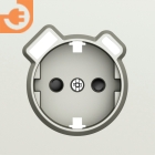 Лицевая панель для розетки 2К+З, USB A+C, со шторками, цвет шампань, серия DB (S08), пр-во Donel (DS22951)