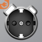 Лицевая панель для розетки 2К+З, USB A+C со шторками, цвет матовый серый, серия DB (A07), пр-во Donel (DE22940)