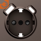 Лицевая панель для розетки 2К+З, USB A+C со шторками, цвет мокко, серия DB (A07), пр-во Donel (DE22953)