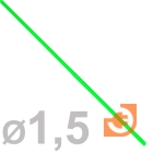 Термоусаживаемая трубка 1,5/0,75мм, полиолефин, не горючая, усаживание в 2 раза, длина 1м, зеленый, пр-во Rexant (20-1503 / 1,5з (20-1503))