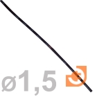 Термоусаживаемая трубка 1,5/0,75мм, полиолефин, не горючая, усаживание в 2 раза, длина 1м, чёрный, пр-во Rexant (20-1506 / 1,5ч (20-1506))