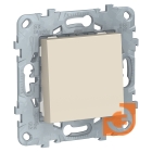 Механизм одноклавишного выключателя 10АХ, безвинтовые клеммы, бежевый, Unica NEW, пр-во Schneider Electric (NU520144)