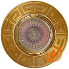 Светильник 6091 "Греческий", поворотный, золото, диаметр светилька 94мм, диаметр ответсия 73мм, макс.мощность 50Вт, тип лампы MR-16. (6091 (MR-16) gold)