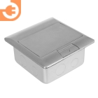 Лючок напольный, 4 модуля, выдвижной, алюминий, в бетон, серебряный, пр-во Datarex (DR-PRO-013822)