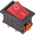 Выключатель клавишный 2 контакта, 250 В, 6 А, красный, пр-во Rexant (36-2111)