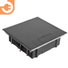 Лючок напольный, 12 (2x6) модулей, вертикальный, пластиковая крышка, серый, пр-во Datarex (DR-PRO-015211)