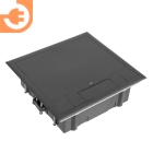 Лючок напольный, 12 модулей, горизонтальный, пластиковая крышка, серый, пр-во Datarex (DR-PRO-015111)