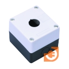 Пост кнопочный на 1 место (пустой), для устройств диаметром 22 мм, белый/черный, серия КП-101, пр-во DEKraft (25501DEK / КП101-1-01-Р)
