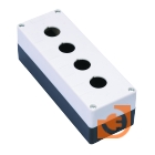 Пост кнопочный на 4 места (пустой), для устройств диаметром 22 мм, белый/черный, серия КП-101, пр-во DEKraft (25504DEK / КП101-4-01-Р)