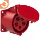Розетка встраиваемая 32А/400V/3P+N+E/IP44, фланец 70x70, пр-во PCE (325-6)